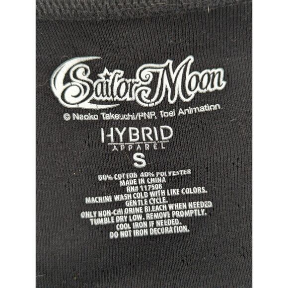 Sailor Moon Inner Sailor Guardians Black Baby Doll Graphic T Shirt Size S - Picture 4 of 5